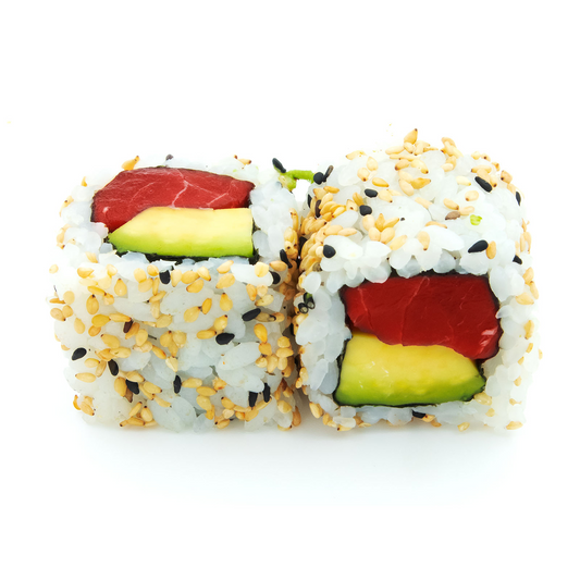 URAMAKI DE ATÚN QUESO Y AGUACATE